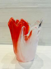 マルティグラス 昭和レトロ フリルエッジ 花瓶 - メルカリ