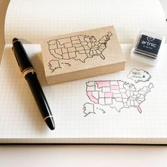アメリカのはんこ アメリカの州スタンプ　英語学習や手帳のハンコ