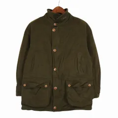 90年代 Burberrys バーバリーズ ウールジャケット 防寒 ミドル丈 裏地 チェック柄 グリーン (メンズ 42)  O5508 中古 古着