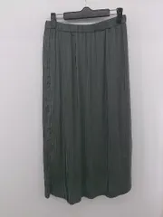 ◇ COMME CA MODELS コムサモデルズ ウエストゴム ロング プリーツ スカート サイズ9 ダークグレー系 レディース P  【1305060007020】
