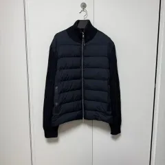 【お値下げ中】【極美品】モンクレール　ダウン　ニット　カーディガン　ブラック　S MONCLER モンクレール レディース ダウン ニット 切り替え