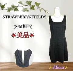 【美品】STRAWBERRY-FIELDS ストロベリーフィールズ size S/M相当 ワンピース ノースリーブ