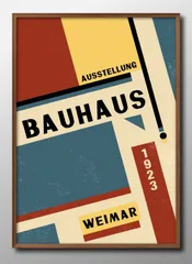 09119バウハウス BAUHAUS モダン A3 サイズ ポスター アート おしゃれ 絵画 インテリア 北欧 イラスト マット紙 艶消し アートパネル 額 フレーム デザイン 壁掛け ギフト 新築祝い ディスプレイ 