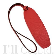 値下げ！【新品同様】HERMES　エルメス　プティアッシュ　サーフボード　ワイキキ限定　シェーブル　レッド　ブルー　イエロー　ブランドジュエリー　ブランド小物　サーフィン　キーホルダー　バッグチャーム　ストラップ【中古】【62043】
