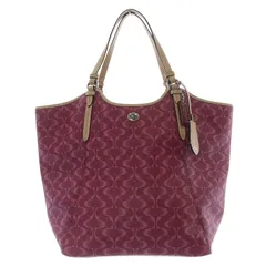 コーチ COACH ペイトンドリームシグネチャートートバッグ ハンドバッグ 紫 F25522