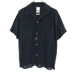 イエスタデイズトゥモロウ 日本製 半袖 オープンカラーシャツ S 黒 YSTRDY'S TMRRW メンズ 古着 【240429】 メール便可
