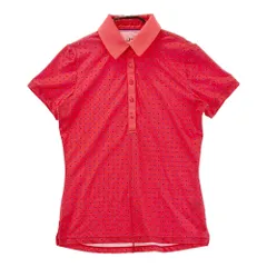 サイズ：SM UNDER ARMOUR アンダーアーマー  半袖ポロシャツ 総柄 レッド系 [240101327480]# ゴルフウェア レディース ストスト