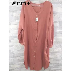 ◇ UNE MANSION ユヌマンション 前ボタン 長袖 ロング ワンピース サイズF レッド系 レディース 【中古】 【1103260008034】
