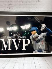 ドジャース　大谷翔平　MVP デコピン　ワールドシリーズ A4ポスター　フレーム付き　田中真美子 NL101 MLB 50達成記念