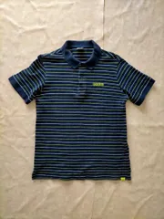 adidas アディダス ボーダーポロシャツ XL
