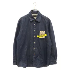 RAF SIMONS (ラフシモンズ) 19AW Carry Over Slim Fit Denim Shirt キャリーオーバー スリムフィット デニムシャツ 長袖シャツ インディゴ