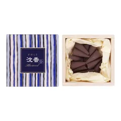 日本香堂(Nippon Kodo) かゆらぎ 沈香 コーン 12個入 香立付 単品 ホワイト 12個 (x 1)