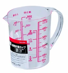 在庫処分パール金属 ENJOY KITCHEN 大きい目盛 耐熱計量カップ 500ml 日本製 C-4742