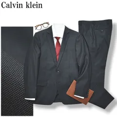 カルバンクライン Calvin klein シングル 2B ストレッチ スーツ セットアップ 上下 テーラードジャケット スラックスパンツ 通年 36 メンズ
