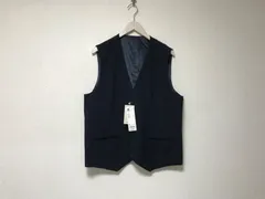新品未使用本物ジーユーGUデカビッグドレスベストジレメンズサーフアメカジミリタリーストリートスケーターワークビジネススーツモードゴルフドレス紺ネイビーXL