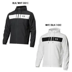 アンダーアーマー UAスポーツスタイル ウインドブレーカー メンズ 25SS ブラック ホワイト(1365505) トレーニング