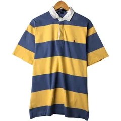 古着 ラルフローレン Ralph Lauren POLO by Ralph Lauren CUSTOM FIT マルチボーダー 半袖 ボーダー ポロシャツ メンズM相当/eaa561392