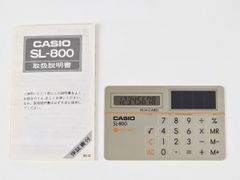 CASIO '83 カードサイズ ソーラー電卓 SL-800 GD