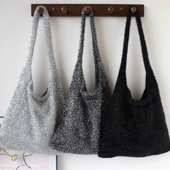 韓国 🎀ラメシャギートートバッグ🎀 軽量 大容量 グリッター メタリック キラキラ ラメ たわしバッグ ハンドバッグ バッグ 肩掛け エコバッグ サブバッグ マザーズバッグ パーティー 二次会 結婚式 通勤 通学