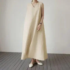 ☆ ベージュ ☆ ノースリーブワンピース vネック ワンピース レディース ノースリーブ vネック マキシワンピース マキシワンピ リネンワンピース ノースリーブワンピース ワンピ Aライン マキシ丈 マキシ ロング ロング丈 Vネック ゆったり 体型カバー