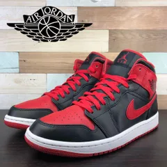 NIKE AIR JORDAN 1 MID ナイキ エア ジョーダン 1 ミッドカット ブラック ファイア レッド ホワイト 27cm U10828 DQ8426-060