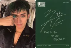 【中古】コレクションカード(男性) PENTAGON/ユウト(Yuto)/裏面印刷サイン・メッセージ入り/CD「UNIVERSE：THE BLACK HALL」(DOWNSIDE ver.)予約特典フォトカード