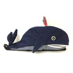 くじらワンショルダー ボディバッグ/デニム・ヒッコリーNAVY【ステッチハウス】キッズ キッズバッグ かばん カバン 鞄
