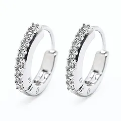 スワロフスキー SWAROVSKI ピアス Matrix マトリックス フープピアス クリア シルバー レディース 5690670