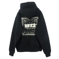FR2 ジップアップパーカー　#FR2 希少】 FR2 エフアールツー ジップアップ パーカー XL ブラック