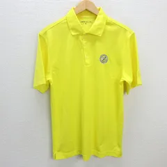 s■ナイキ/NIKE GOLF DRI-FIT 半袖ポロシャツ/ゴルフウェア【S】黄/MENS/54【中古】