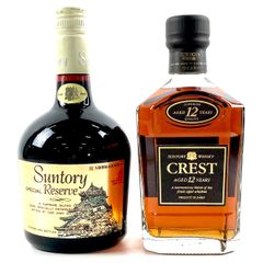 【東京都内限定お届け】 2本 サントリー SUNTORY スペシャルリザーブ 大阪築城400年まつり クレスト 12年 旧ボトル 国産ウイスキー 【古酒】