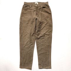 90's Jクルー リラックスフィット 5ポケット コットンパンツ (33×32) 茶系 ピーチスキン J.CREW 90年代 旧タグ オールド ボタンフライ　アメリカ古着 USED  ビンテージ ヴィンテージ