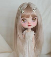 カスタムアイシードール『聖少女〜夏〜』ブロンド＆ピンクmixヘア 傘