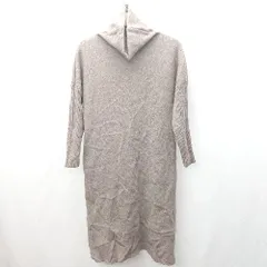 ◇ ⊇ FRENCH PAVE フレンチパヴェ ハイネック 長袖 膝丈 ワンピース サイズ表記なし ブラウン レディース E  【1503310015881】