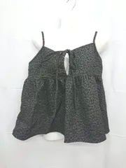 ◇ ⊂ JUNOAH ジュノア 花柄 キャミソール サイズXL ブラック レディース E  【1505290037303】のサムネイル