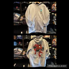 HUF X MARVEL SPIDER-MAN ARACHKNIGHT FULL ZIP HOODIE HEATHER GREY Lサイズ