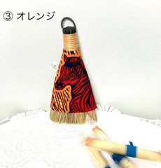アフリカ布ミニほうき