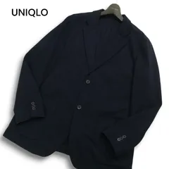 22AW★ UNIQLO ユニクロ 通年 コンフォート 2B テーラード ジャケット Sz.XL　メンズ ネイビー 大きいサイズ