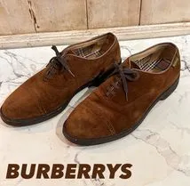 BURBERRYS / バーバリーズ ストレートチップ ドレスシューズ スウェード 茶色系 キャメル 5 1/2 25.0CM程度 USED