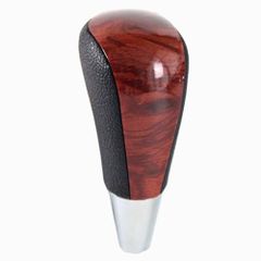 トヨタ シフトノブ 汎用 8mmネジ対応 高級ウッド 木目調 クラウン ハイエース アルファード カローラ ランクル RAV4 (ブラック)