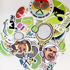 「大好きなテニスといつでも一緒♪」 スポーツステッカー シール テニス柄アソート 50枚入り テニス文具 テニスアクセサリ TE929993-アソート【メール便発送】(920009993)