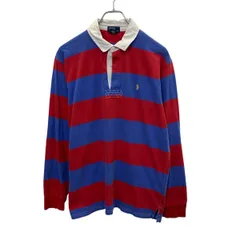 POLO RALPH LAUREN 長袖 ポロシャツ XL キッズ 150～ ブルー レッド ポロラルフローレン ハーフボタン ラガーシャツ ポニー 秋物 a709-6700