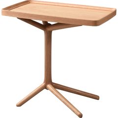展示品・未使用】東屋 2WAYサイドテーブル オーク天然木 ナイト