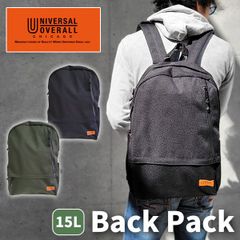 リュック リュックサック ラウンド 15L スポーツ メンズ レディース ユニバーサルオーバーオール UNIVERSAL OVERALL ミリタリー 黒 シンプル