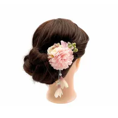 『大人気』浴衣 卒業式 卒業式 和装 結婚式 結婚式 和装 和装 小物 髪留め 着物 袴 七五三 ヘアアクセサリー 成人式 ヘアピン リボン ドライフラワー (ピンク) 花 髪飾り 和風