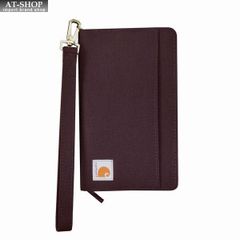 メンズ 財布 カーハート Carhartt 二つ折り長財布 (開閉：ファスナー式) Nylon Duck Lay-Flat Clutch Wallet ワイン　おしゃれ 誕生日 プレゼント ギフト
