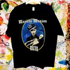 マリリンマンソン リプリント Tシャツ 半袖 メンズ 新品 個性的 黒 ロックバンド ブライアン・ヒュー・ワーナー 新品未使用 レトロ 個性的 奇抜 エモい バンドT 攻め 前衛的 ヴィンテージリプリント 男性 衣類 トップス お洒落 ハイデザイン