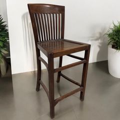 【1脚限定!!】スピンドルバック ハイチェア ウッド 喫茶店 バーチェア カウンターチェア 一人掛け 椅子 チェア アンティーク