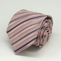 ピエールカルダン ブランド ネクタイ シルク ストライプ柄 PO メンズ ピンク Pierre Cardin 【中古】