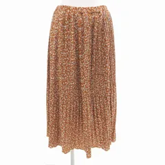 ビーミングバイビームス B:MING LIFE STORE by BEAMS 美品 プリーツスカート フラワー プリント 花柄 ロング丈 M オレンジ /HO◇ 0210